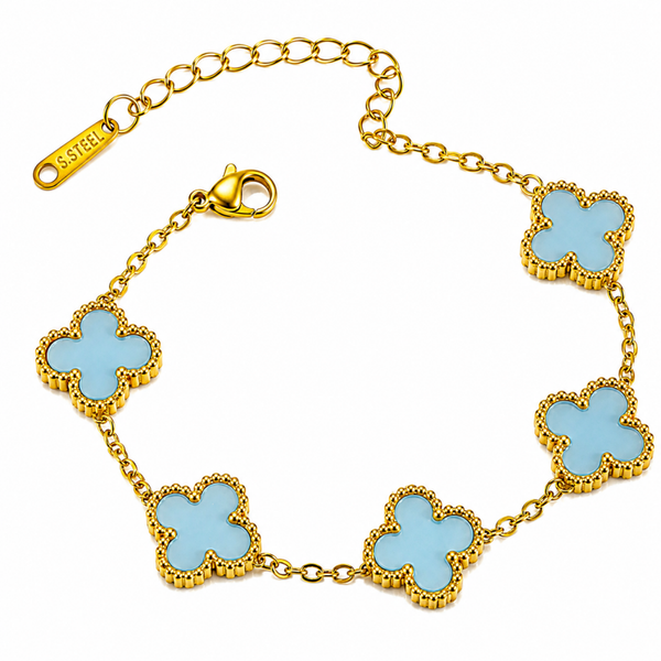 Armband Klaver Baby Blauw