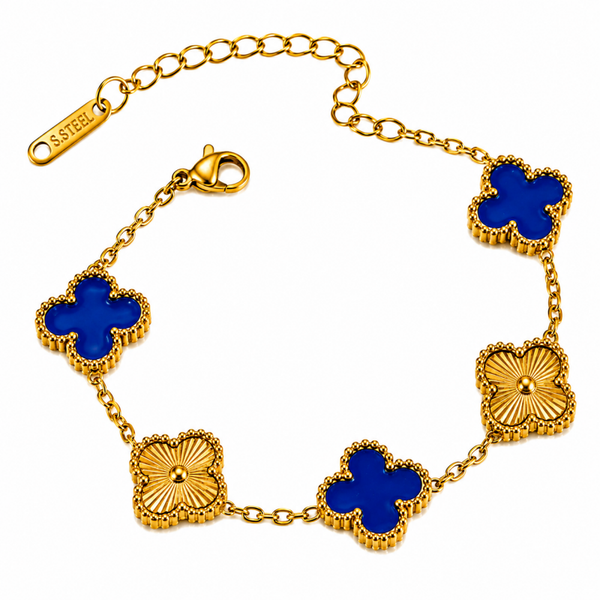 Armband Klaver Cobalt Blauw