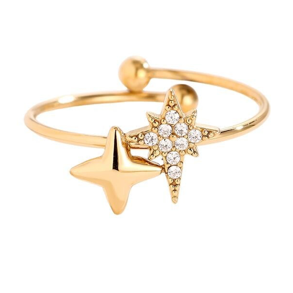Ring small sparkling goud