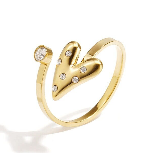 Ring parel hart small goud