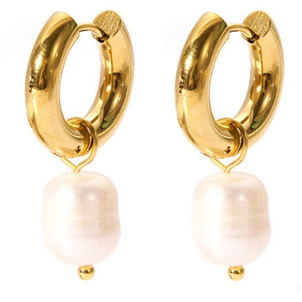 Oorbellen simpel pearl