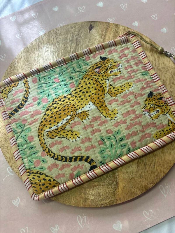 Etui panter beige