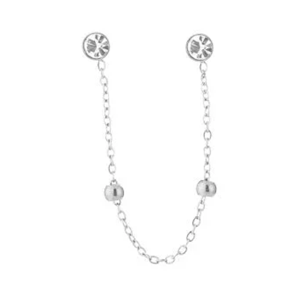 Oorbellen ear candy studs zilver