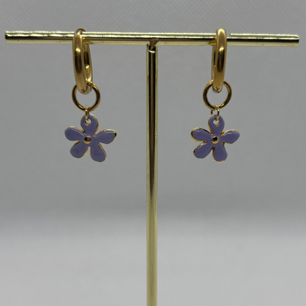 Oorbellen Simple Flower Gold div. kleuren