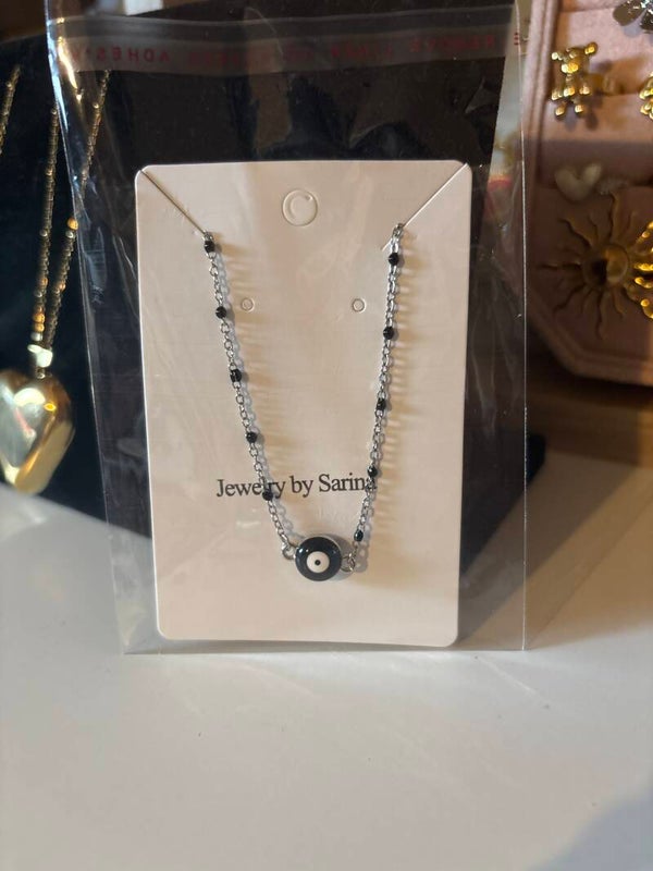 Armband zilver zwart oog