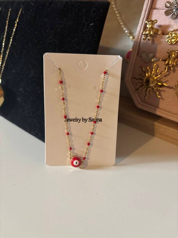 Armband goud rood