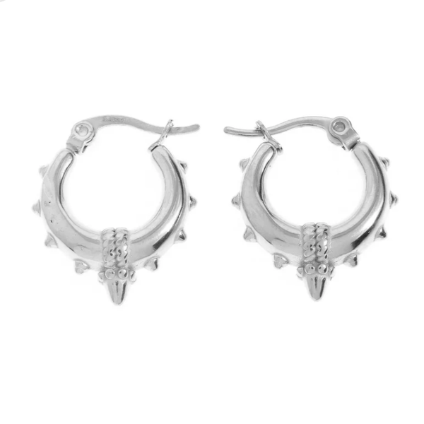 Oorbellen spicky hoops zilver