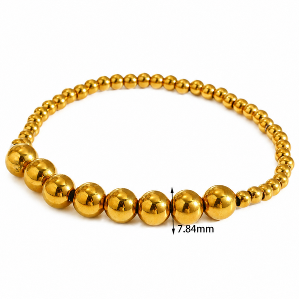 Armband bolletjes love goud