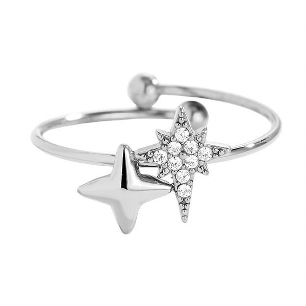 Ring small sparkling zilver