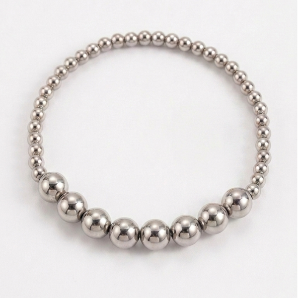 Armband bolletjes love zilver