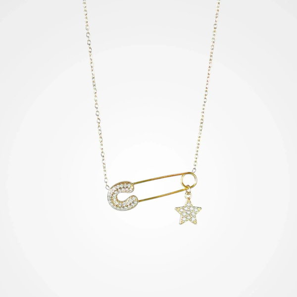 Ketting paperclip diamond