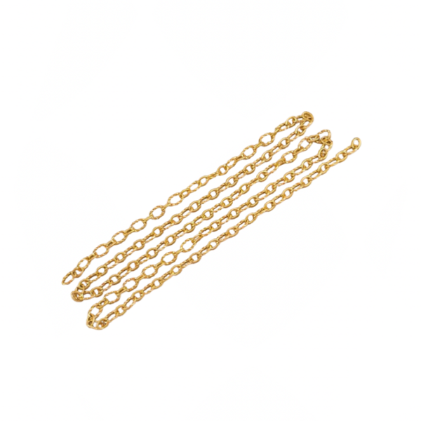 Ketting grote schakel goud en zilver