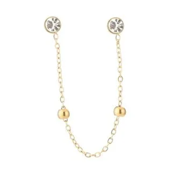 Oorbellen ear candy studs zilver