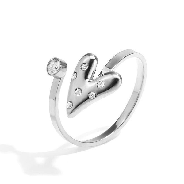 Ring parel hart small zilver