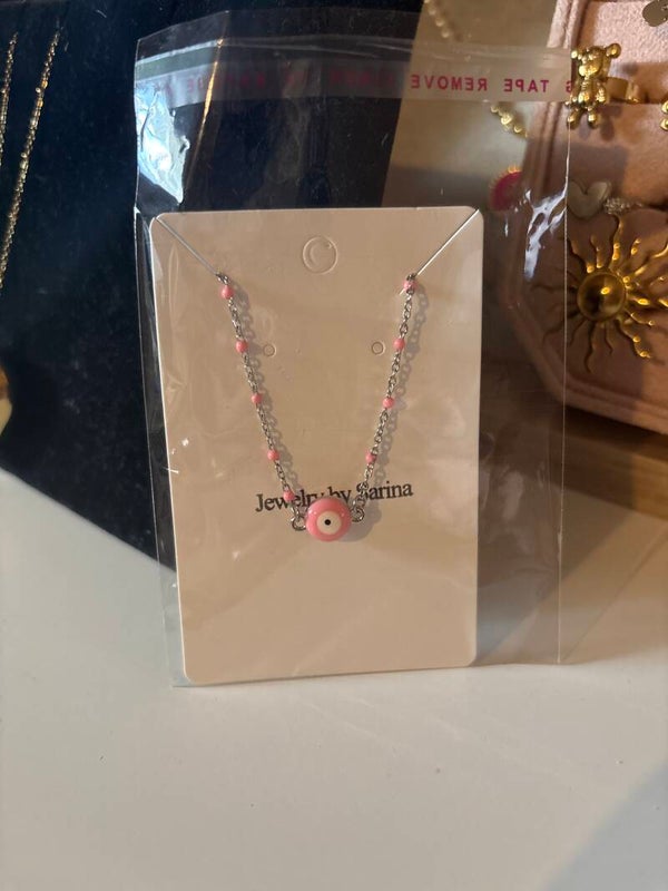 Armband zilver roze