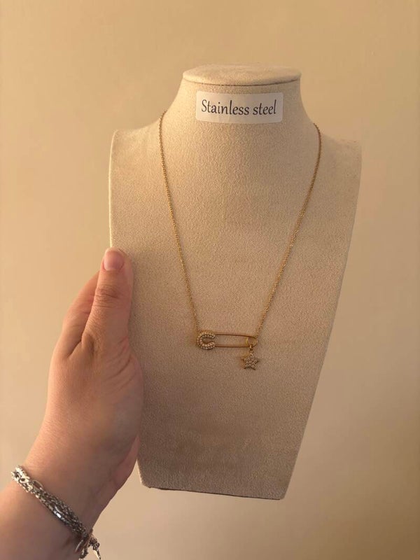 Ketting paperclip diamond