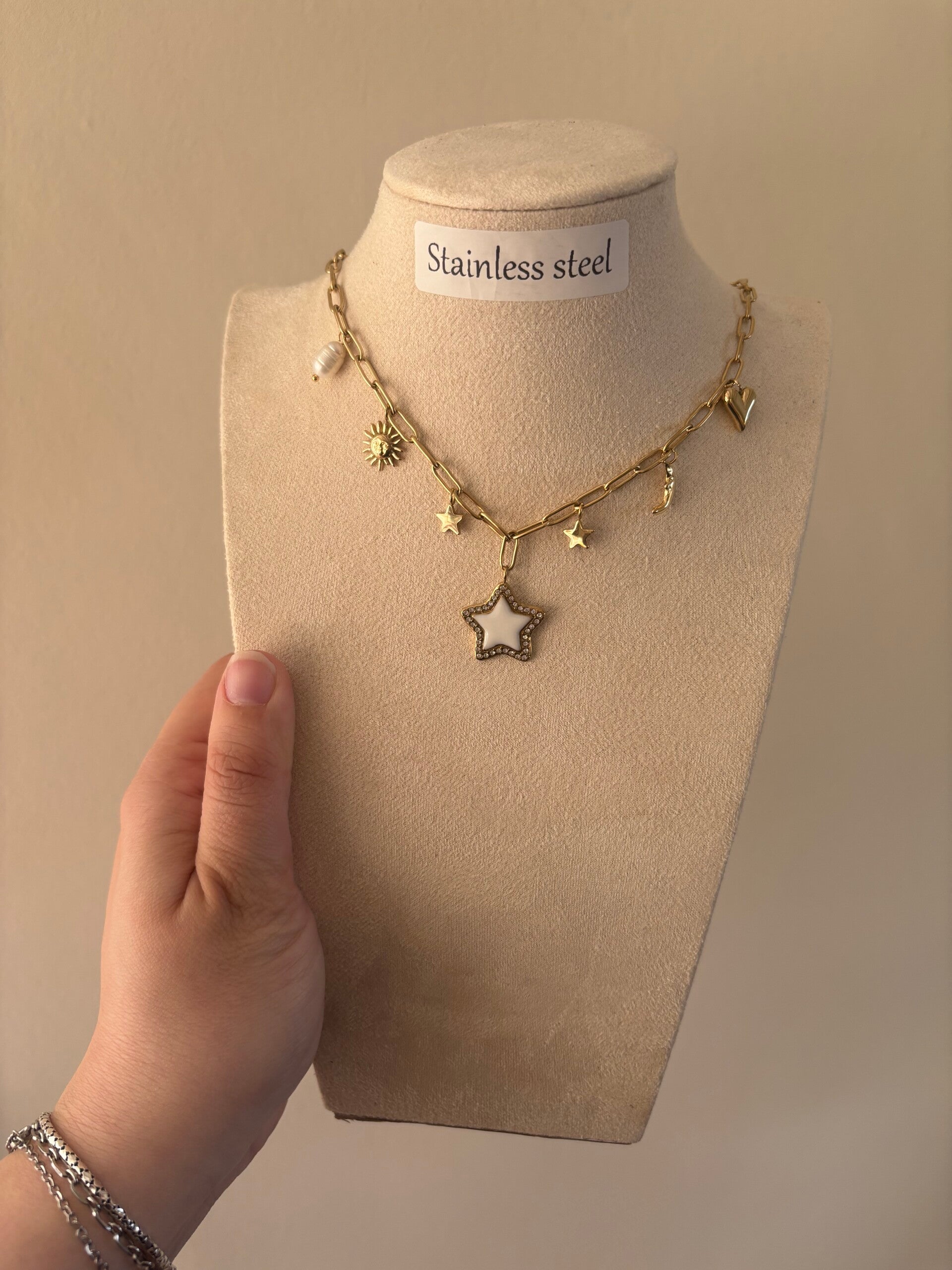 Ketting white star