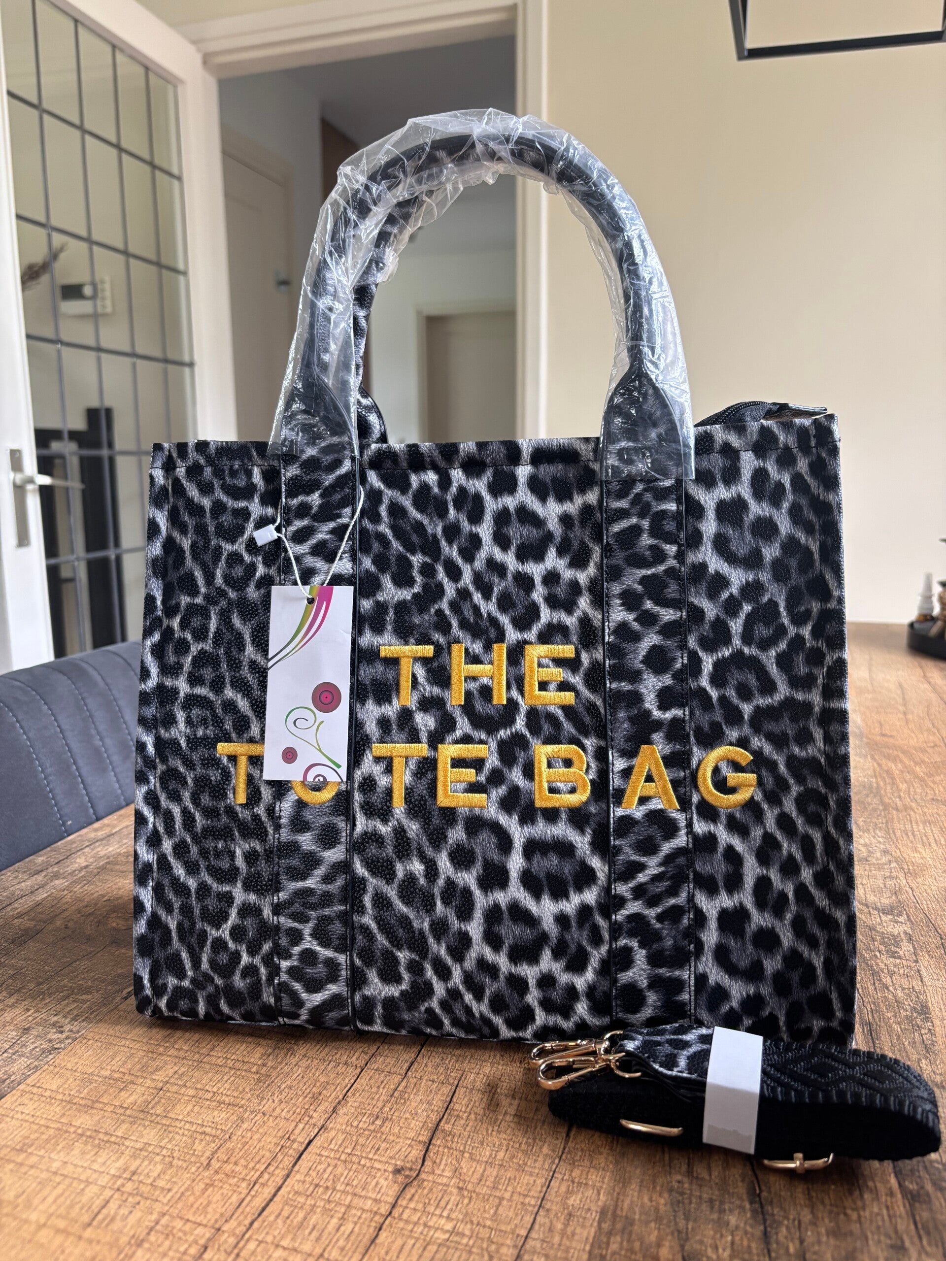 Tote bag panter - greyblack