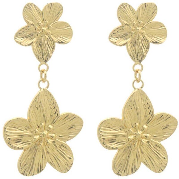 Oorbellen Flowers Gold & Silver