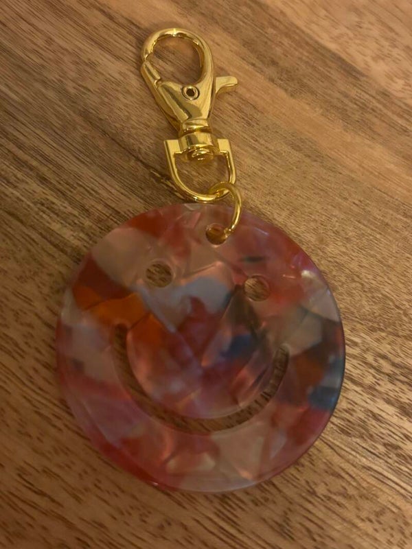 Sleutelhanger smiley collorfull