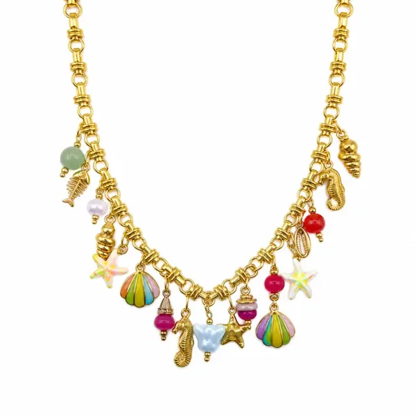 Bedelketting happy shell