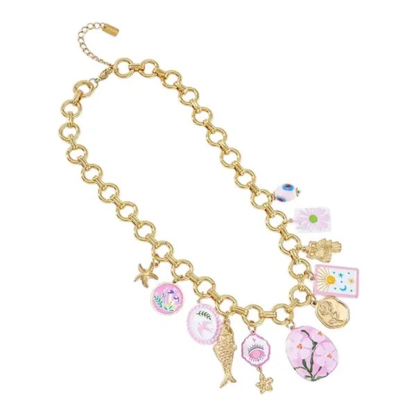 Bedelketting Brace pink