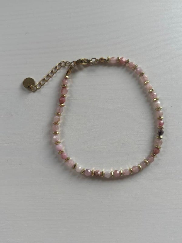 Armband Bontide edelsteen - roze