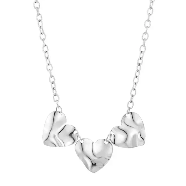 Ketting statement heart zilver