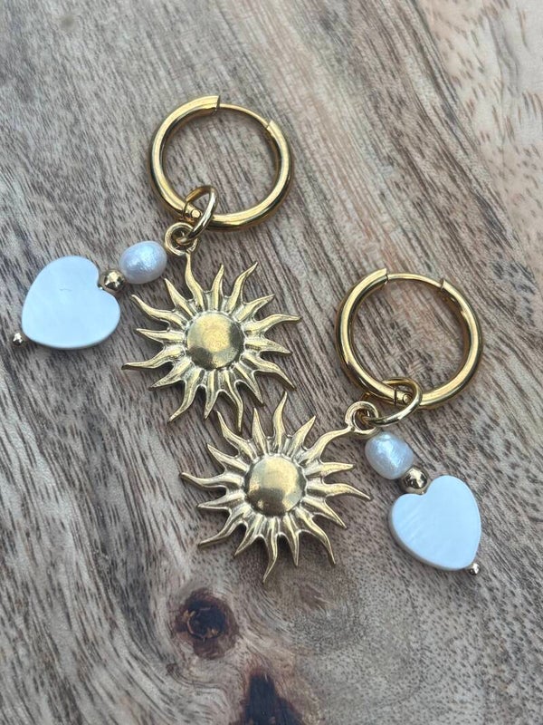 Oorbellen sunny heart