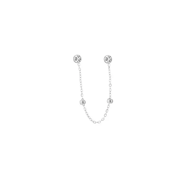 Oorbellen ear candy studs zilver