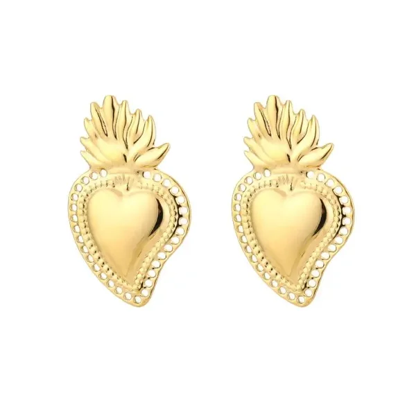Oorbellen queen heart goud