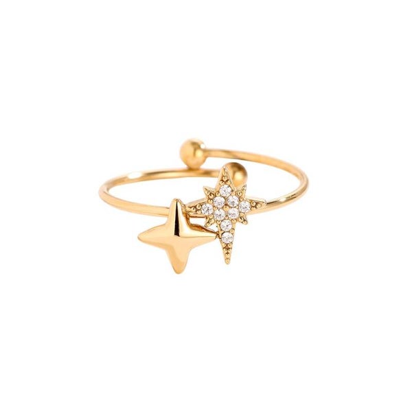 Ring small sparkling goud