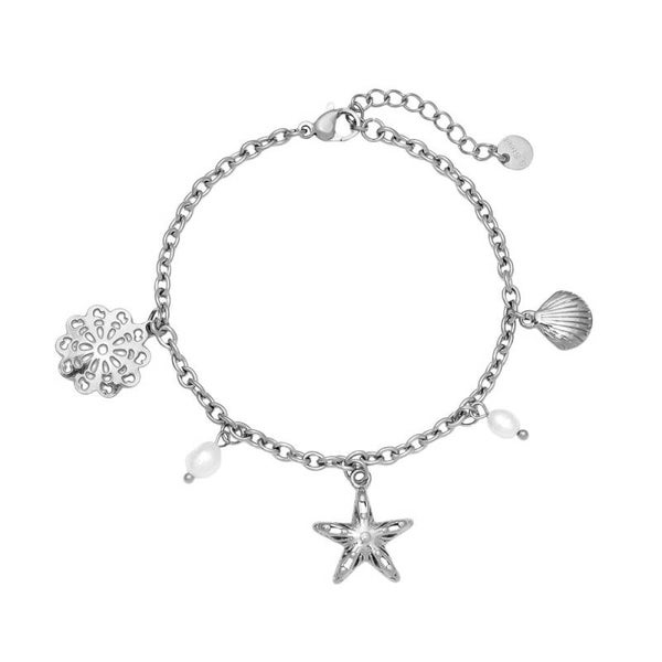 Armband seastar charms zilver