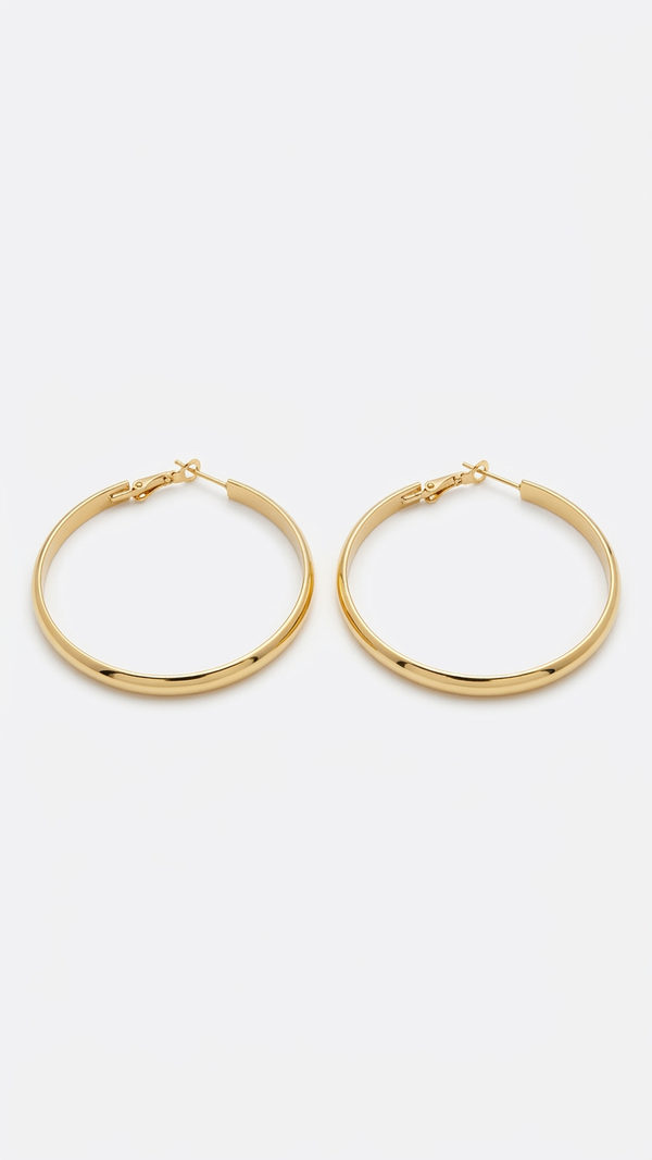 Hoops flat 25 mm goud
