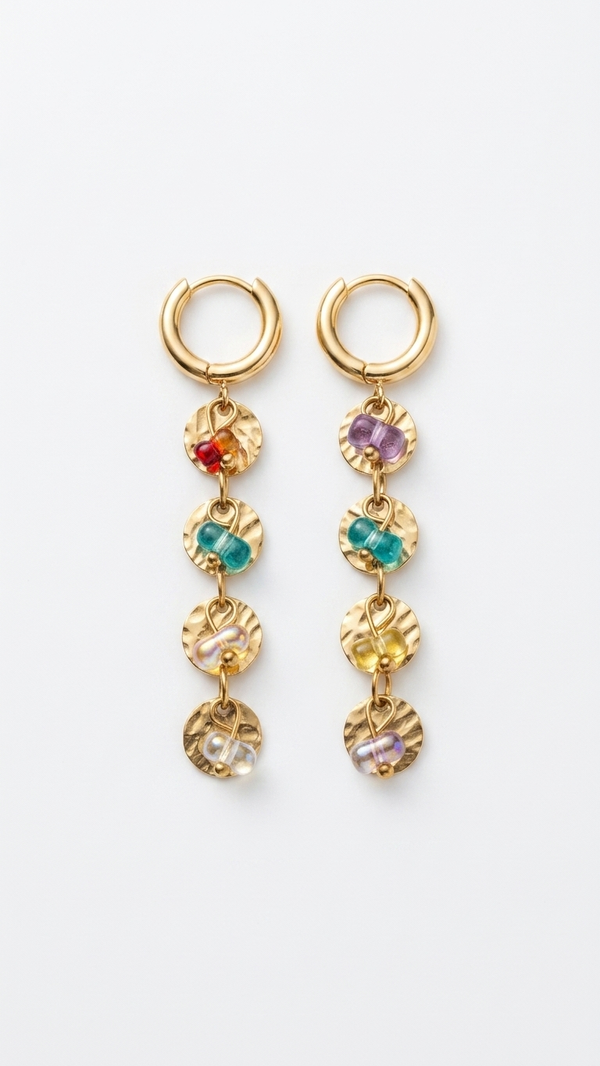 Oorbellen rainbow dots