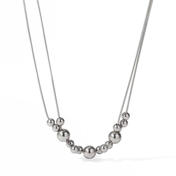 Ketting beads zilver