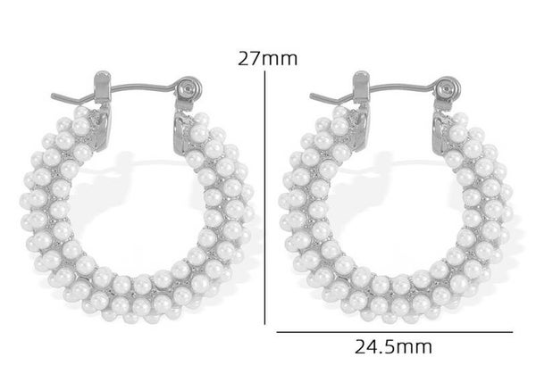Hoops sparkling diamonds zilver