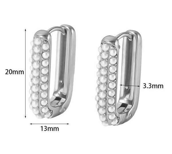 Oorbellen diamond clips zilver