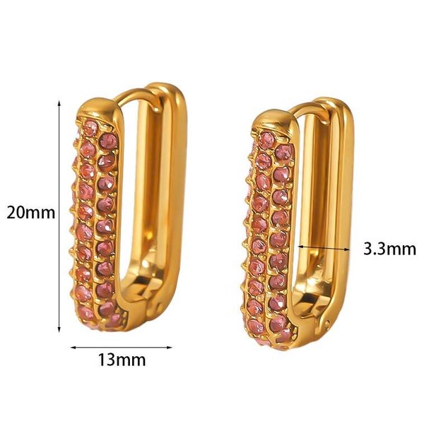 Oorbellen diamond clips goud