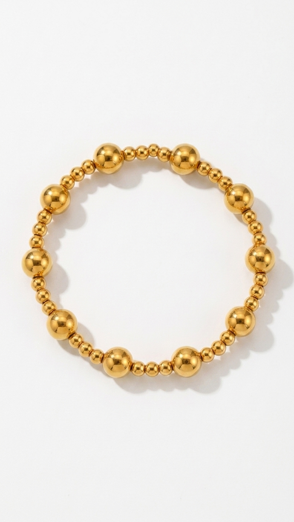 Armband small and big bols goud