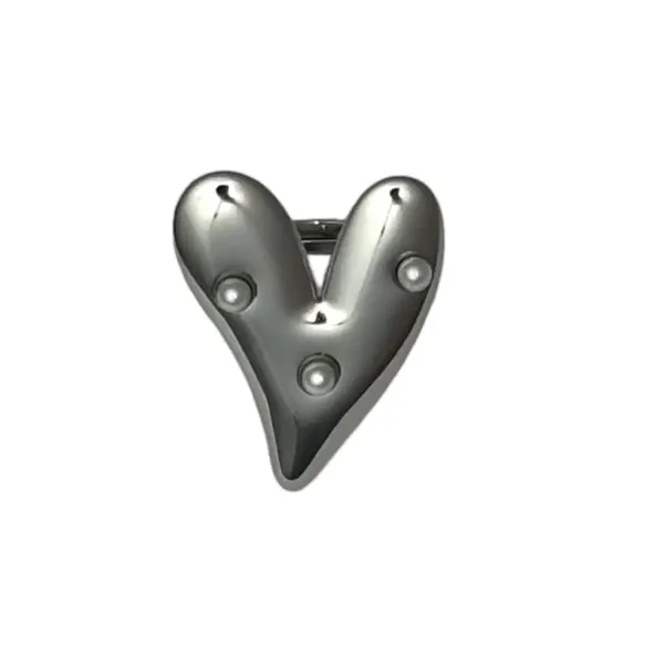 Ring parel hart zilver