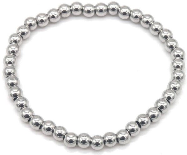 Bolletjes armband 5mm zilver