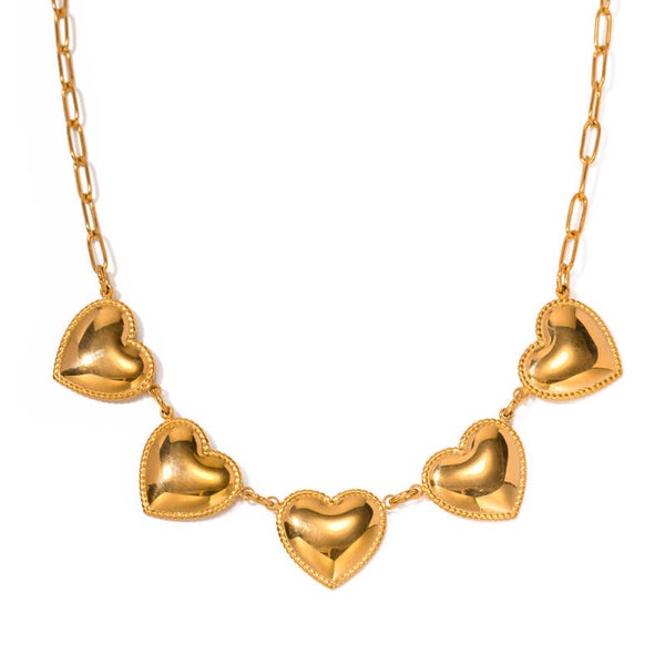 5 harten ketting