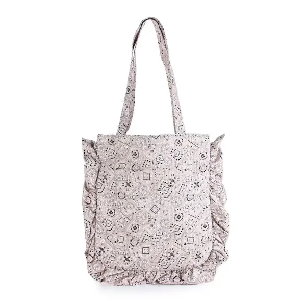 Ruffle tas taupe