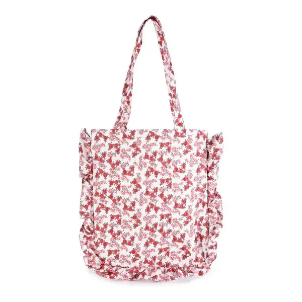 Ruffle tas wit rood