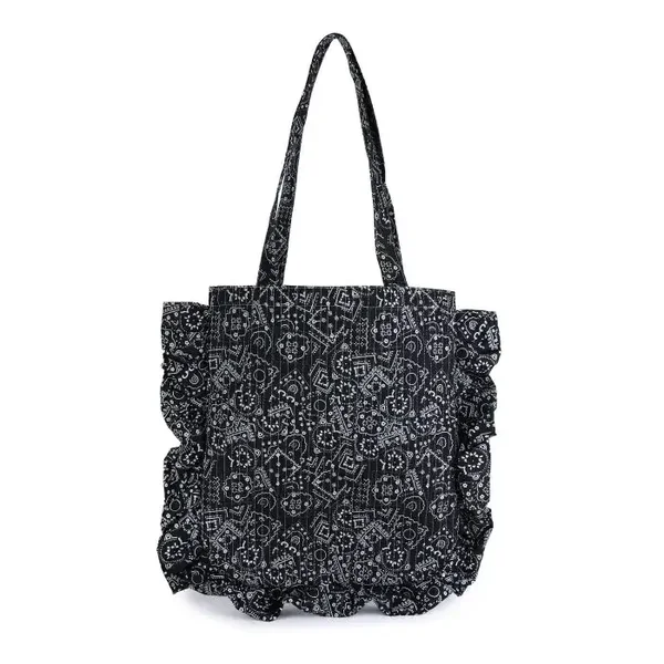 Ruffle tas zwart