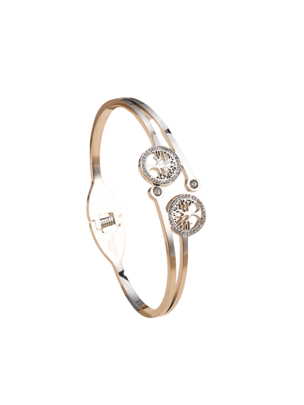Bangle levensboom zilver