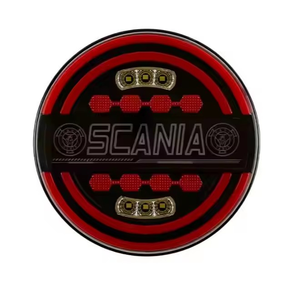 Runde LED-Rückleuchten 4 Zoll – Scania, Volvo, MAN, Mercedes
