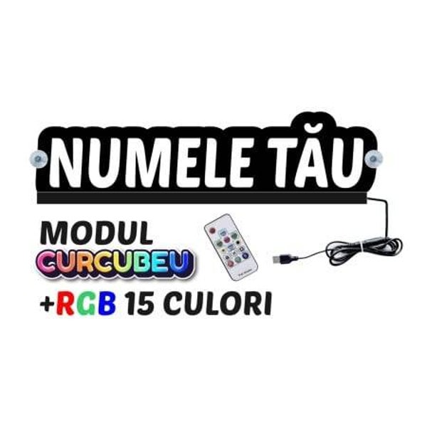 LED-Platte LKW/Transporter Kontur-Rainbow (Regenbogen) MIT DEINEM NAMEN