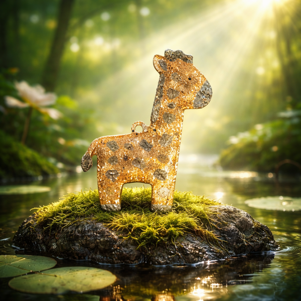 Giraffe hanger met ketting geleverd